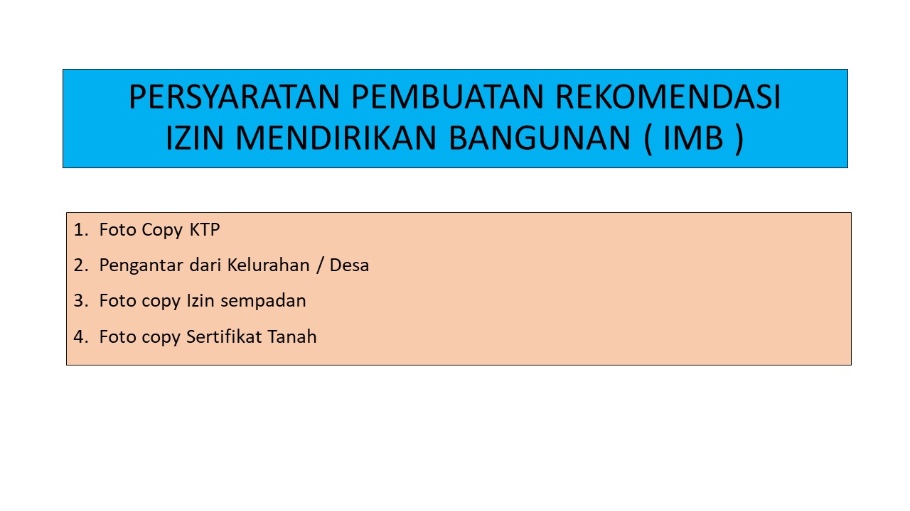 Izin Mendirikan Bangunan ( IMB )