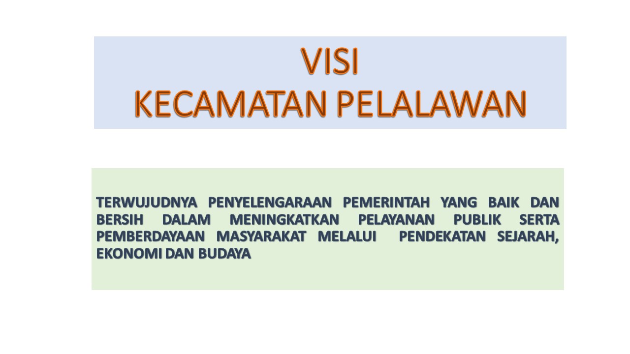 Visi Kecamatan Pelalawan